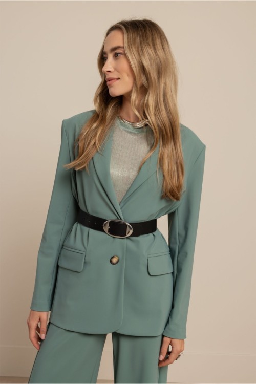 13540 Portia bonded blazer 7600 dark sage green