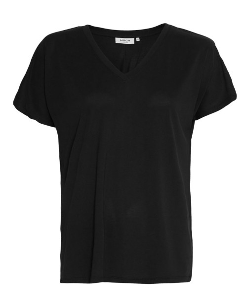 18167 MSCHFenya Modal V Neck Tee black 18167 MSCHFenya Modal V Neck Tee black