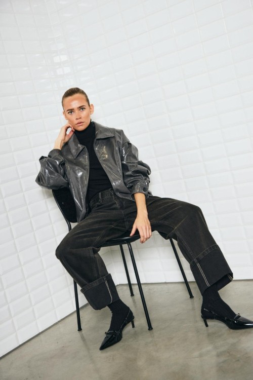 WBLGILIAN VEGAN JACKET dgm darkgrey